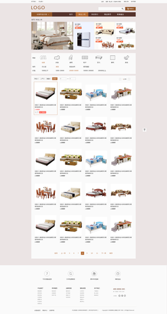 家具商城首页,产品列表和详情